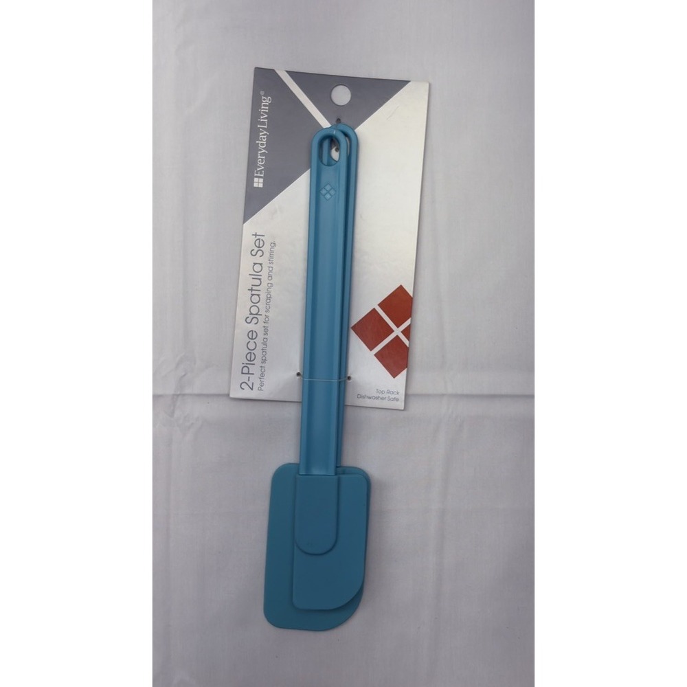 Blue Everyday Living Silicone Spatulas Two Piece Set For Scraping O-450